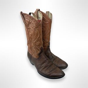 LARRY MAHAN vintage 80s elephant western boots